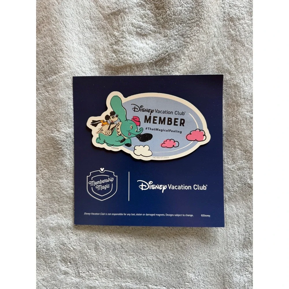 Disney Vacation Club Member Mickey Pluto Dumbo Magnet DVC Membership - B822